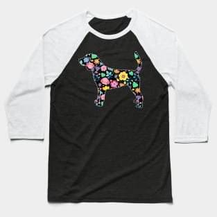 Floral Beagle art Baseball T-Shirt
